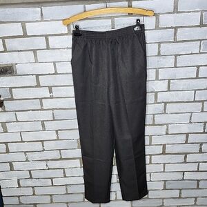 •NEW National Brand  Elastic Pull On Polyester Pants, Gray, Size 10 With Pockets